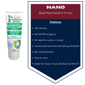 Nano Rapid Hand Sanitizer (59mL) Tube NHS59